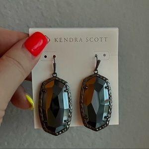 Kendra Scott Hematite & Gunmetal Ella Earrings